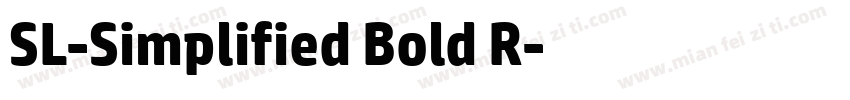 SL-Simplified Bold R字体转换